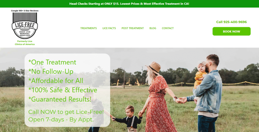 Lice-Free-Clinics-Pleasanton-Concord-Lice-Removal-Treatment webpage pic